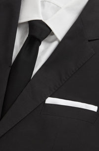Classic pocket square - White