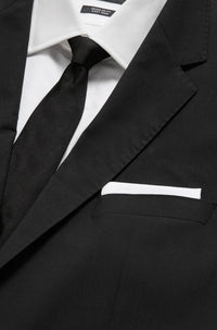 Classic pocket square - White