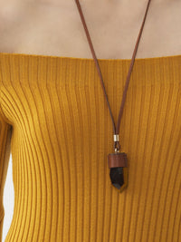 BASEPLUS_Brown NECKLACE - Brown