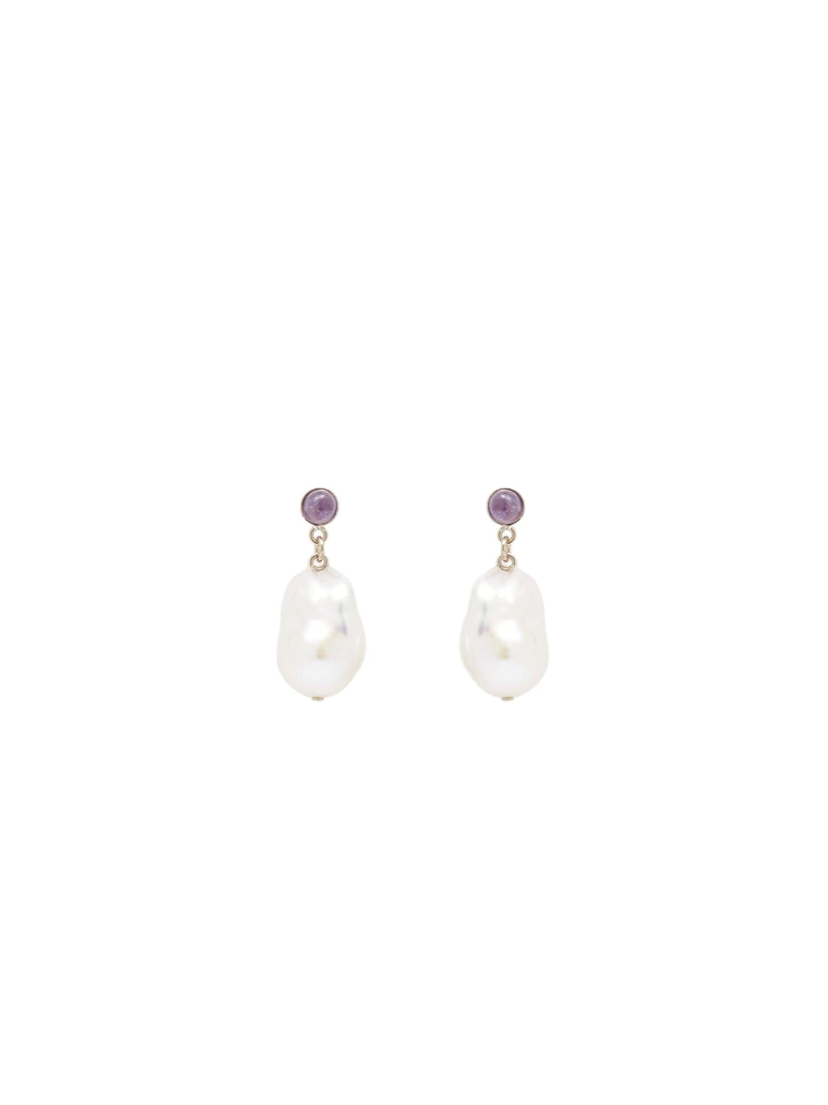 White & Purple EARRINGS - White & Purple