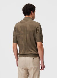 MILITARY GREEN BOTANICAL POLO