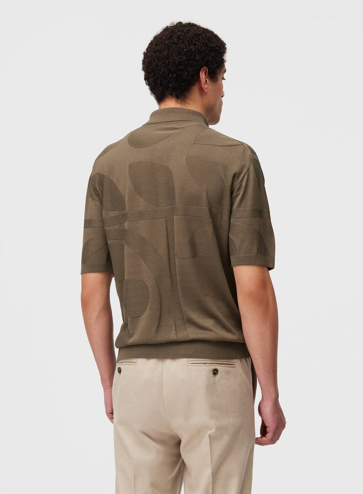 MILITARY GREEN BOTANICAL POLO