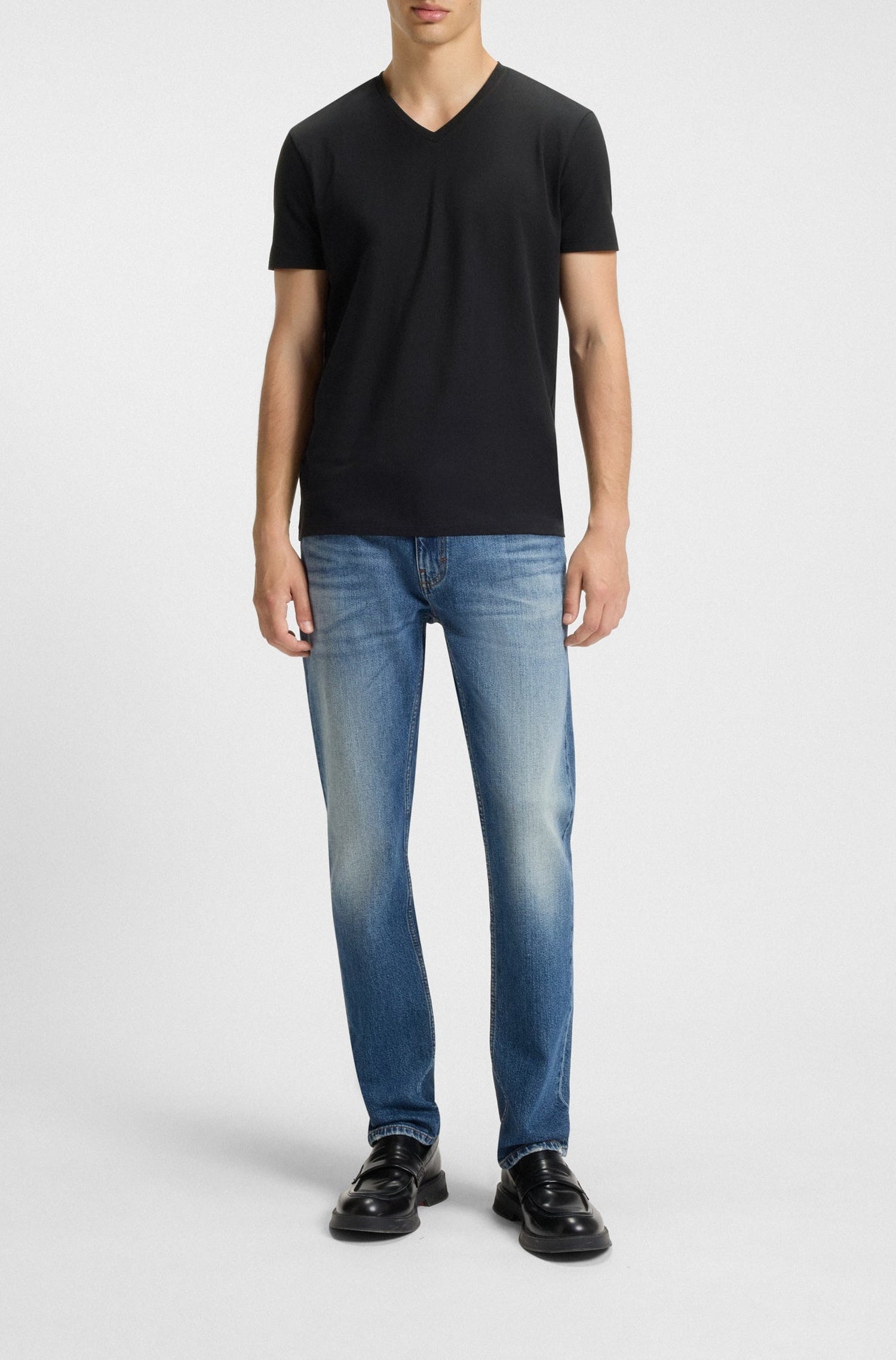 Hugo V-neck T-shirt - Black