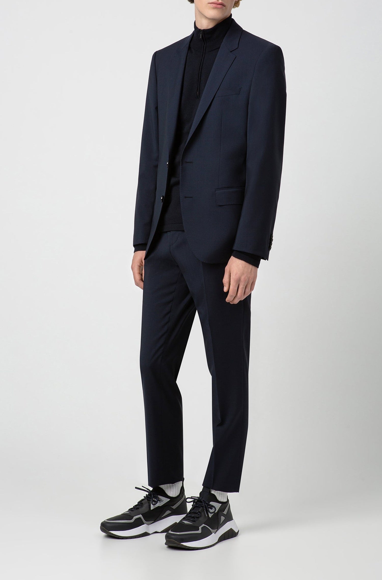Pantalon de costume Hartley en laine - Dark Blue
