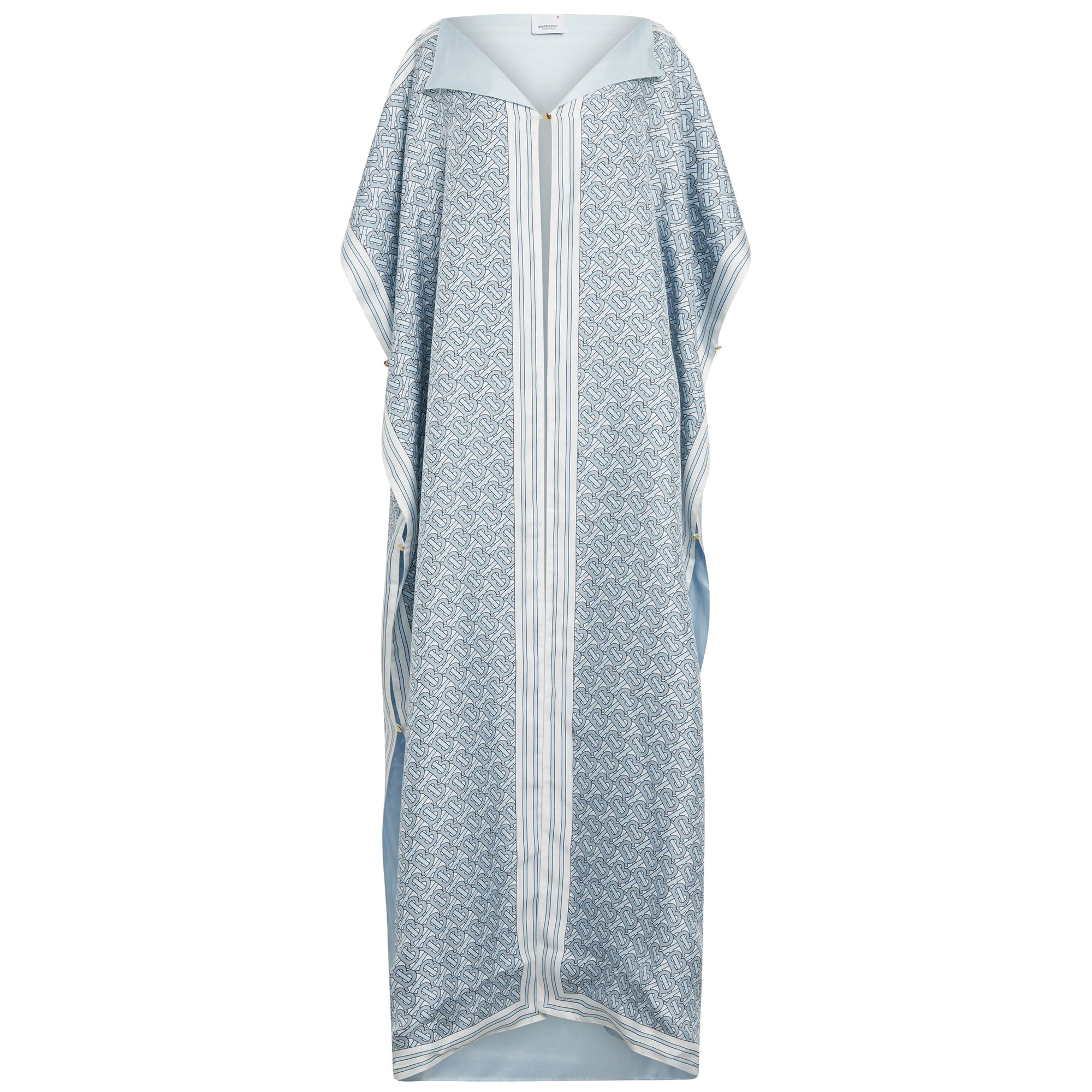 TB monogrammed long cape - Pale Blue