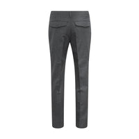 7 qty Pantalon de costume en laine à motif check - Charcoal Pattern