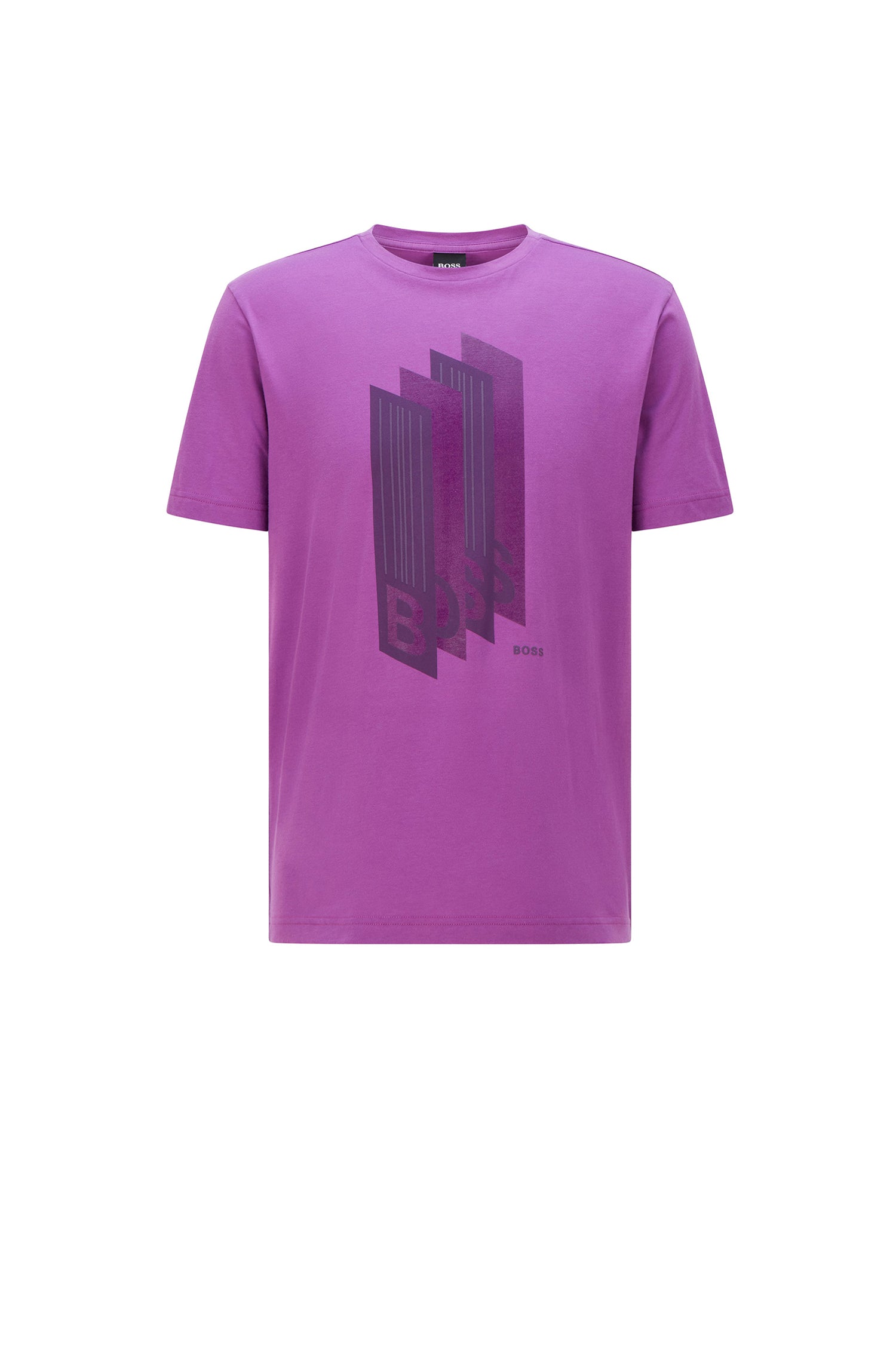 Short-sleeved T-shirt Drawing - Bright Purple