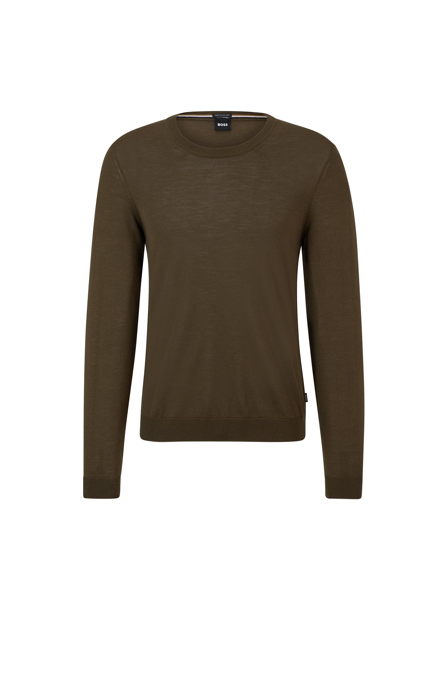 Leno wool jumper - Open Green