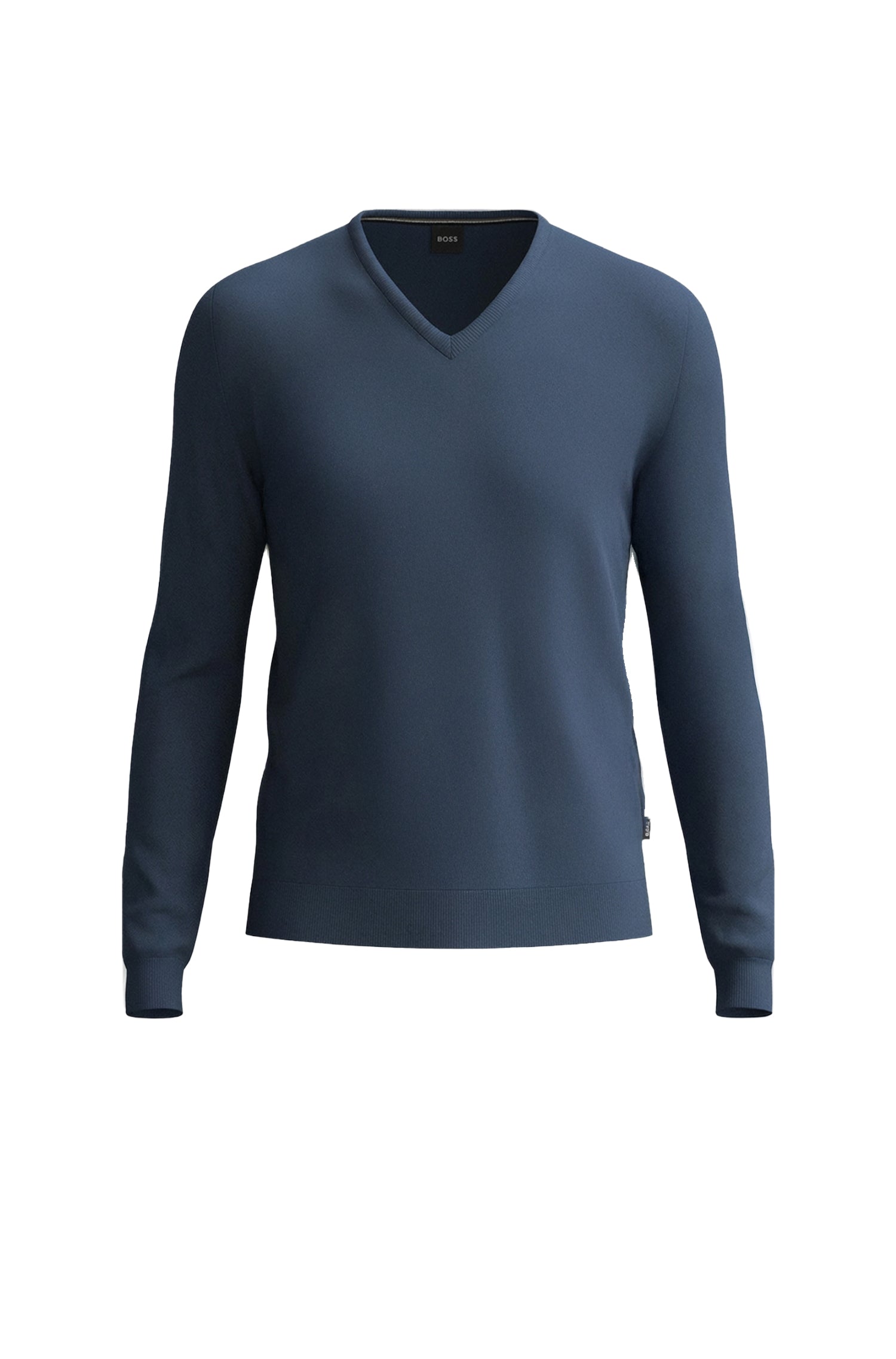Melba V-neck wool jumper - Open Blue