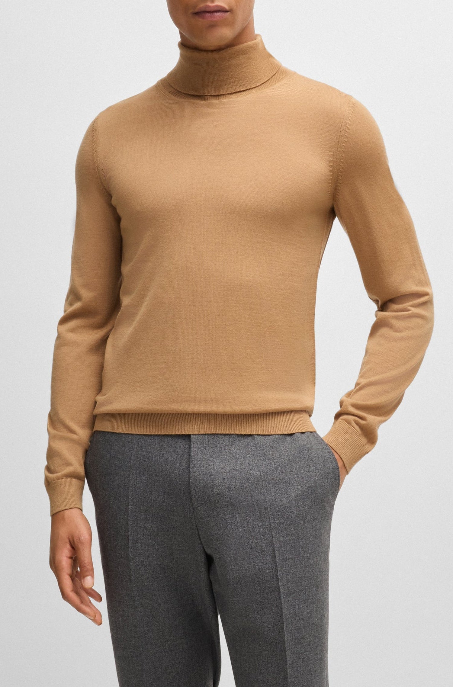 Pull Musso à col roulé en laine - Medium Beige