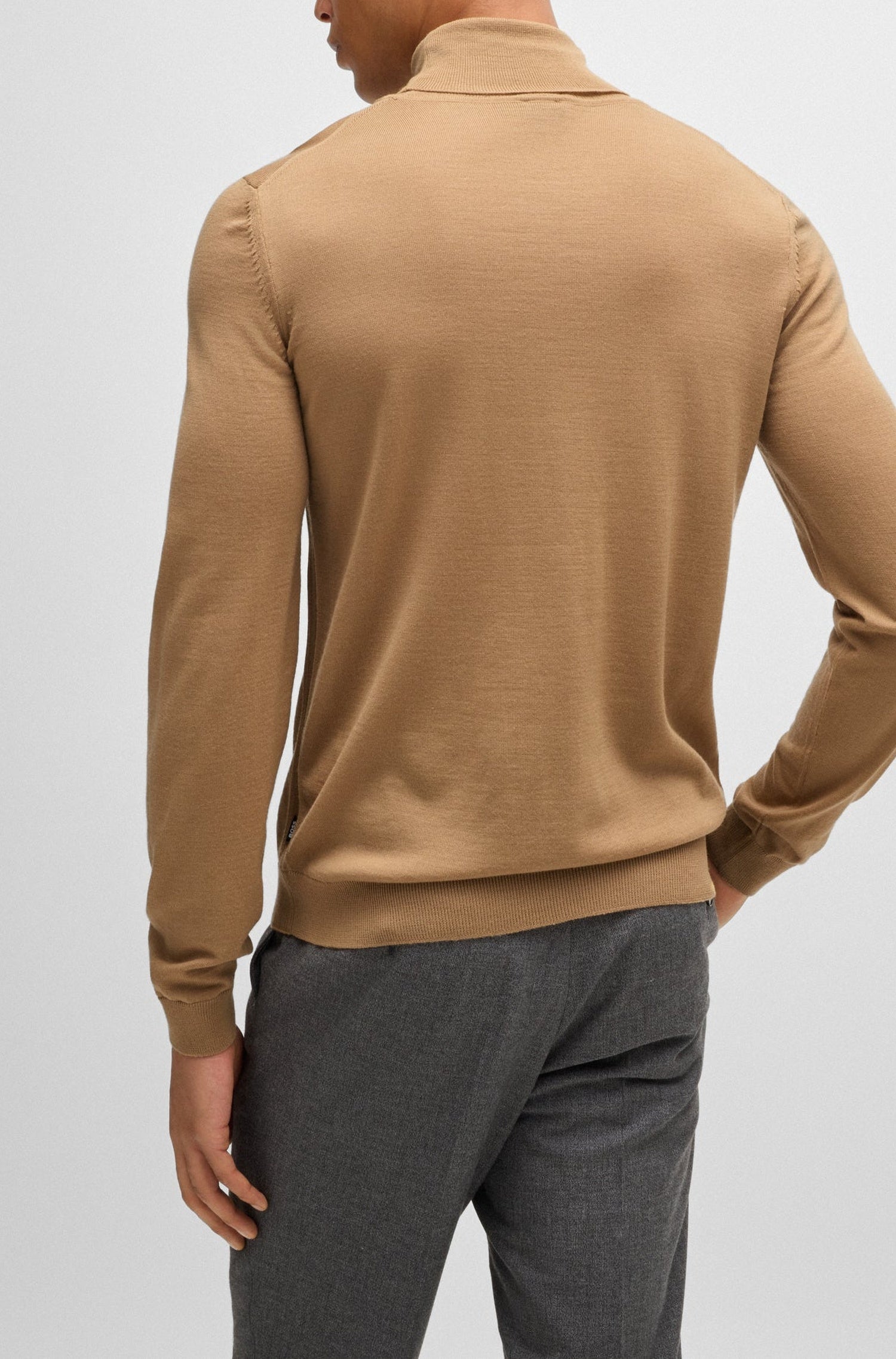 Pull Musso à col roulé en laine - Medium Beige