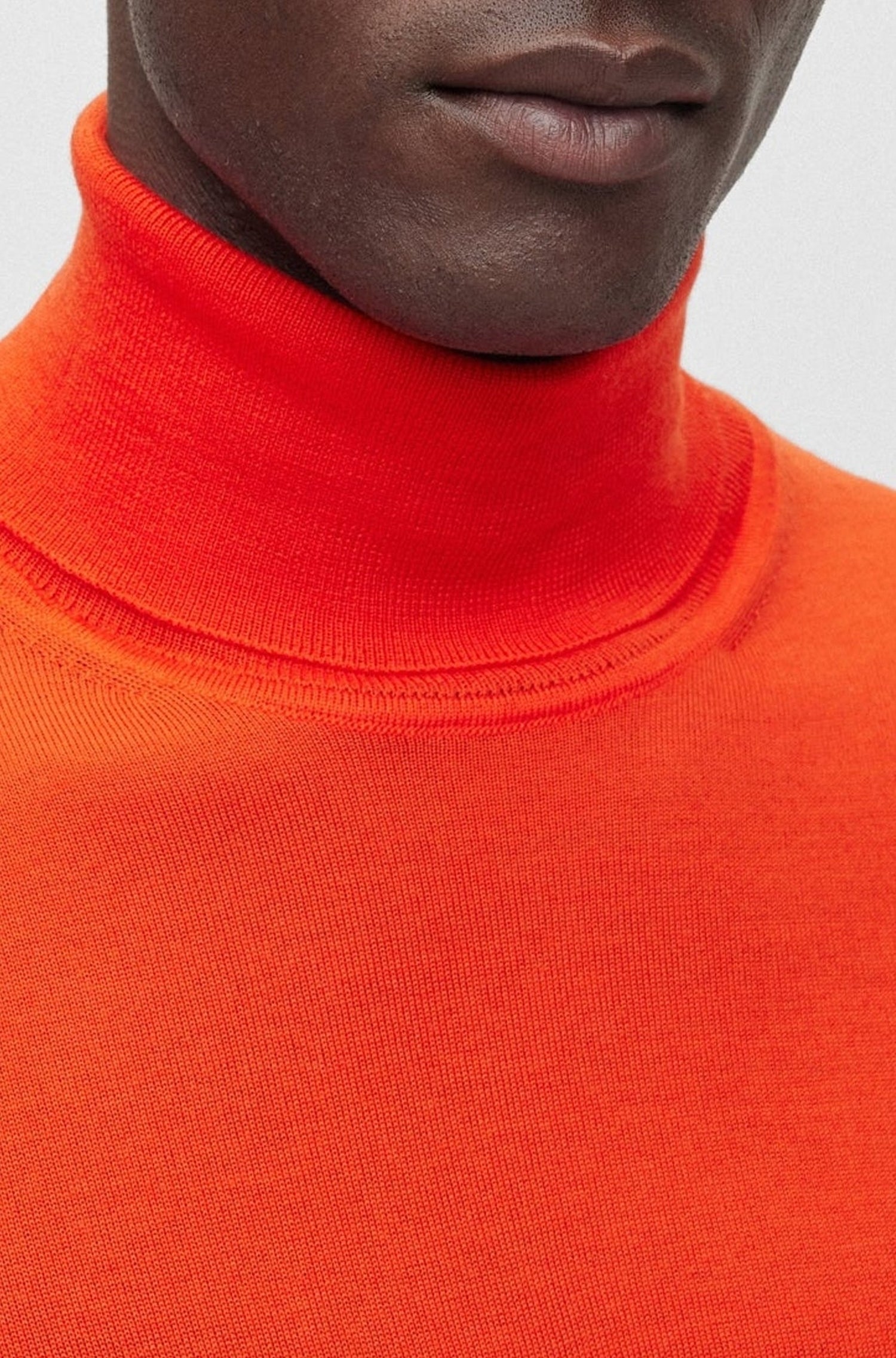 Pull Musso à col roulé en laine - Bright Orange