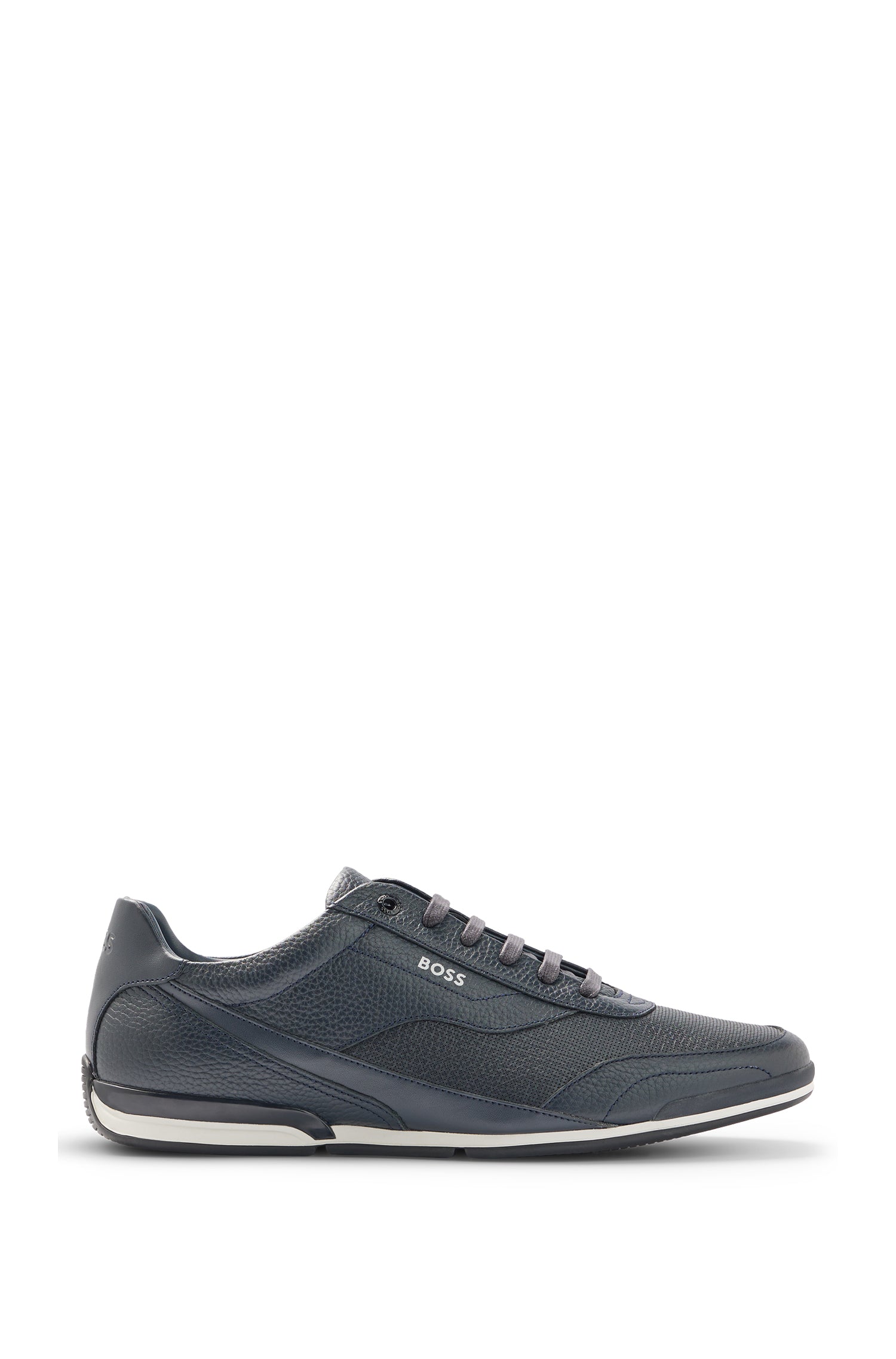 Saturn leather trainers - Dark Blue