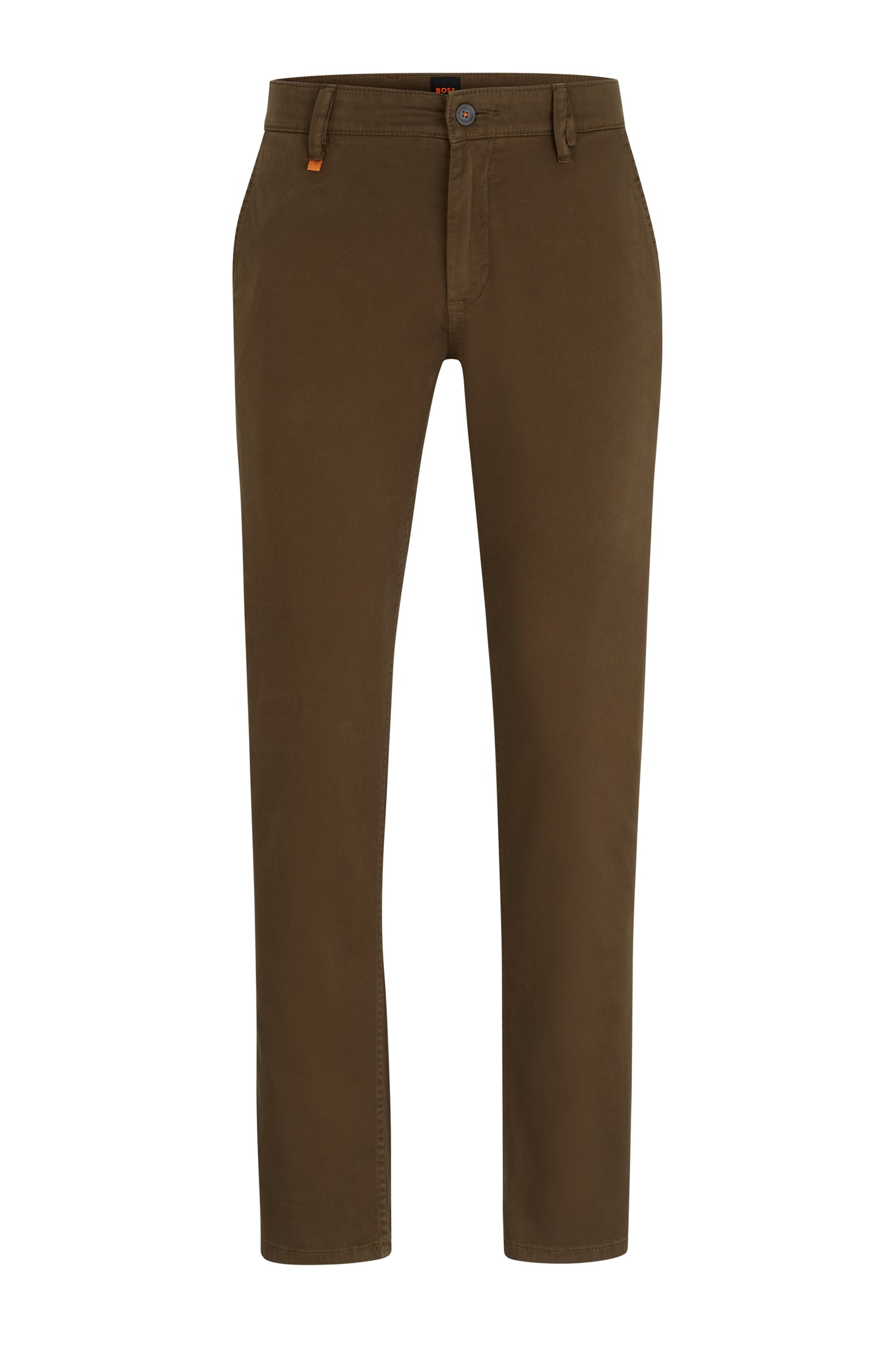 Straight-leg chino trousers - Dark Green