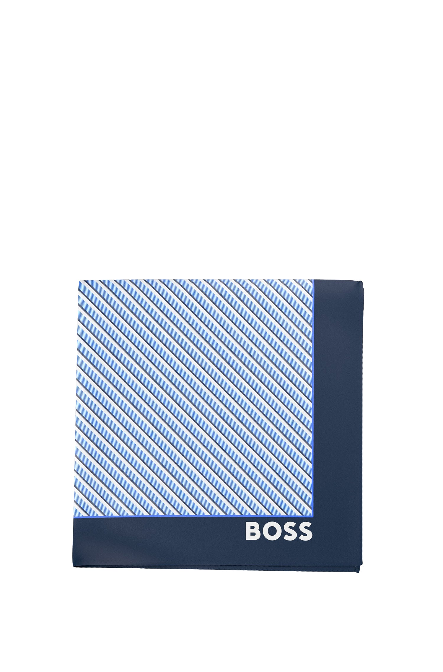 Silk pocket square - Bright Blue