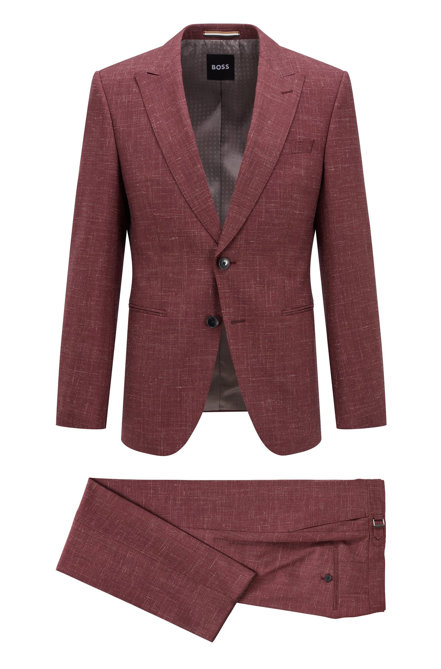 DARK RED // BUSINESS SUITS H-HUGE-2PCS-PEAK-222