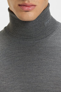 San wool roll-neck jumper - Medium Grey