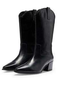 Kiara leather ankle boots - Black