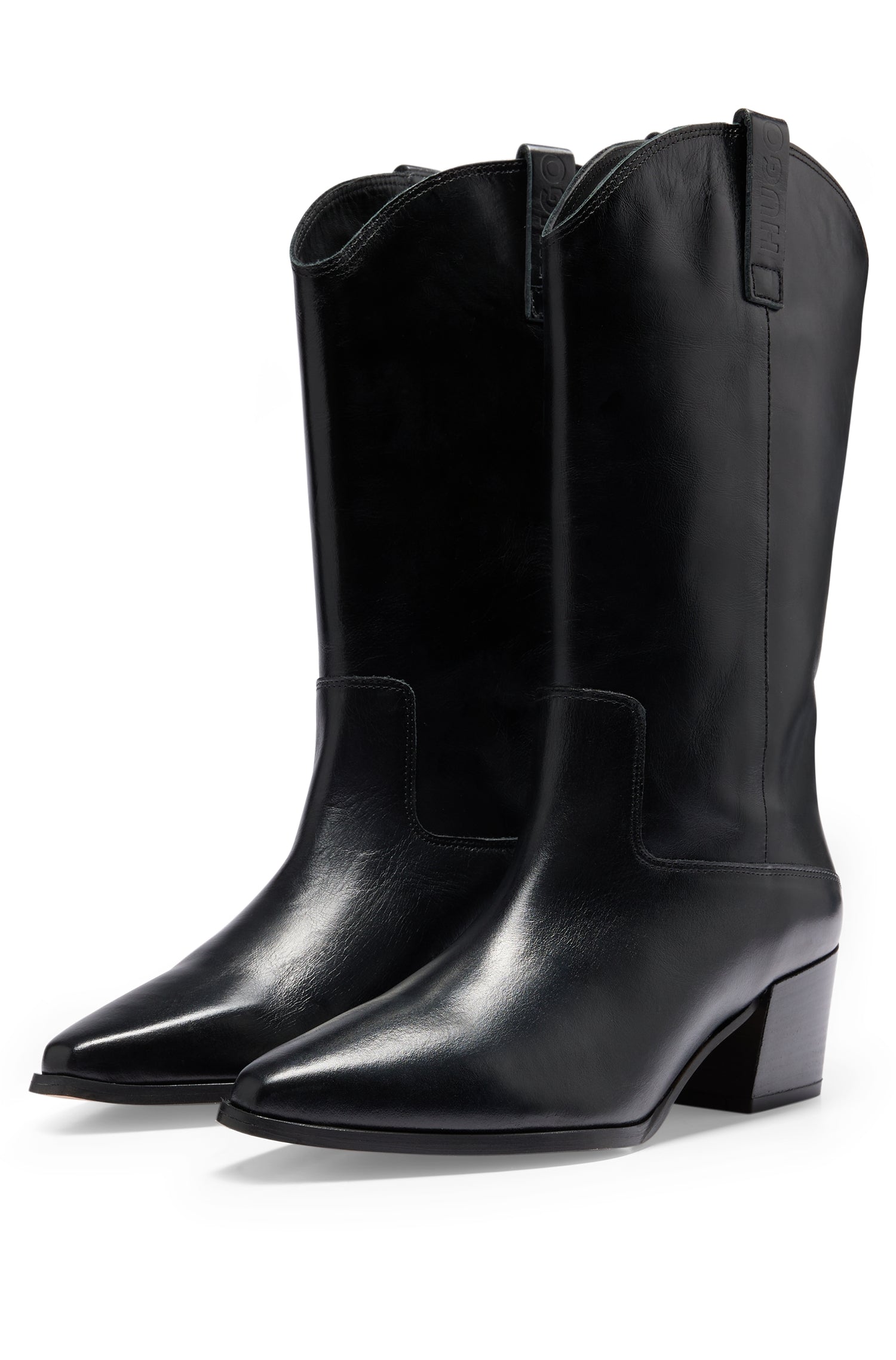 Kiara leather ankle boots - Black