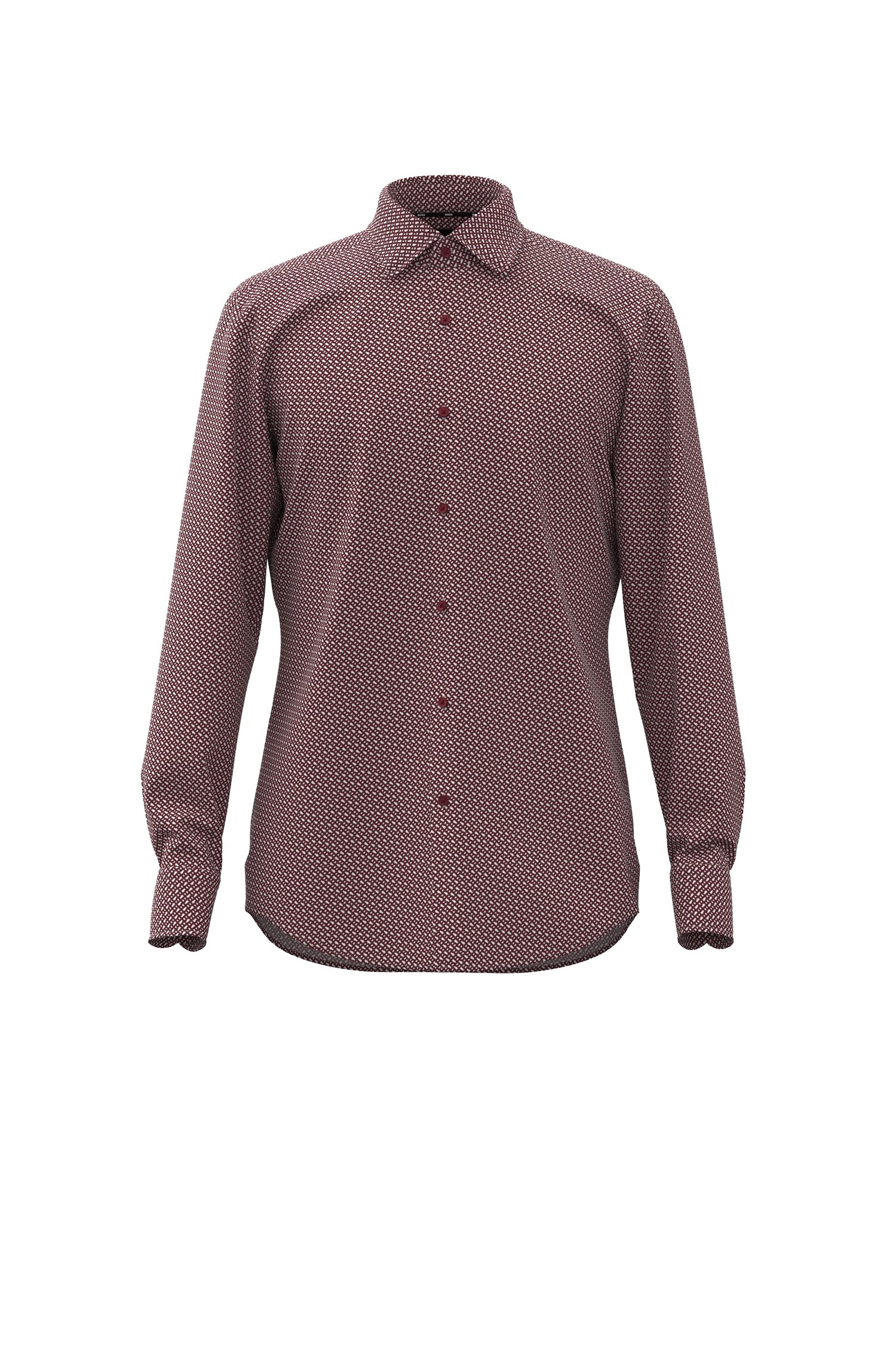 DARK RED // BUSINESS SHIRTS H-HANK-KENT-C1-214