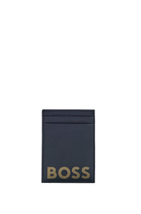 Large leather card holder - Black