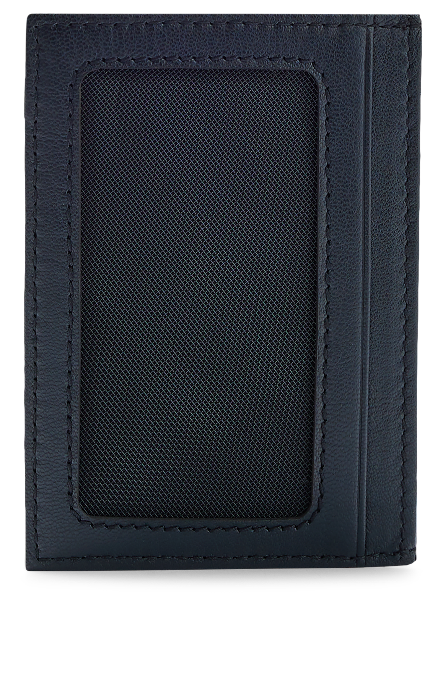 Large leather card holder - Black