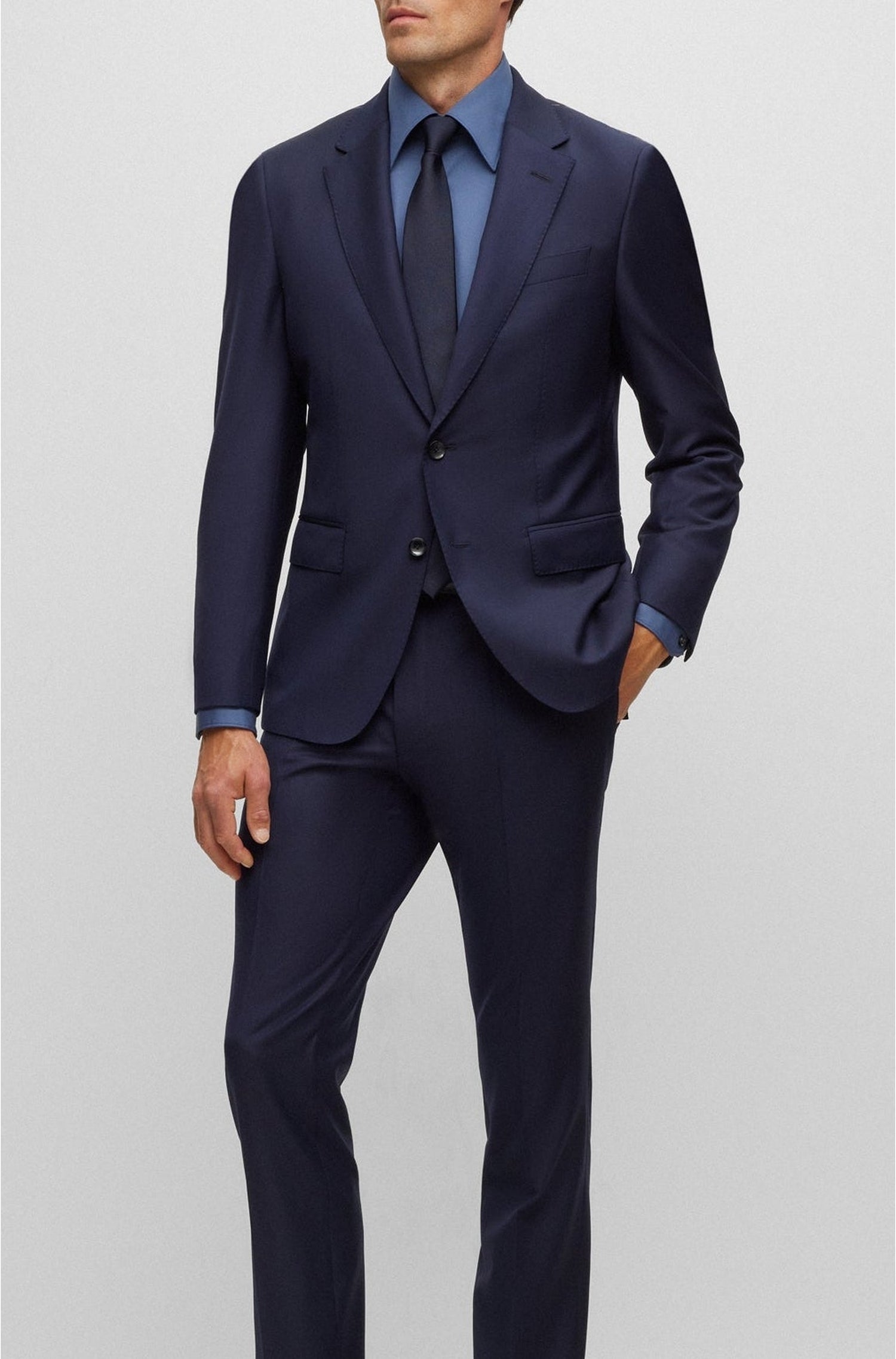 Pantalon de costume Lone en laine - Navy