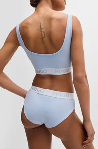 BRIGHT PURPLE // BODYWEAR BRALETTE SPORTY LOGO