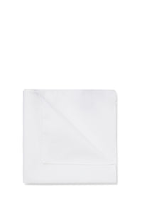 Plain pocket square - White