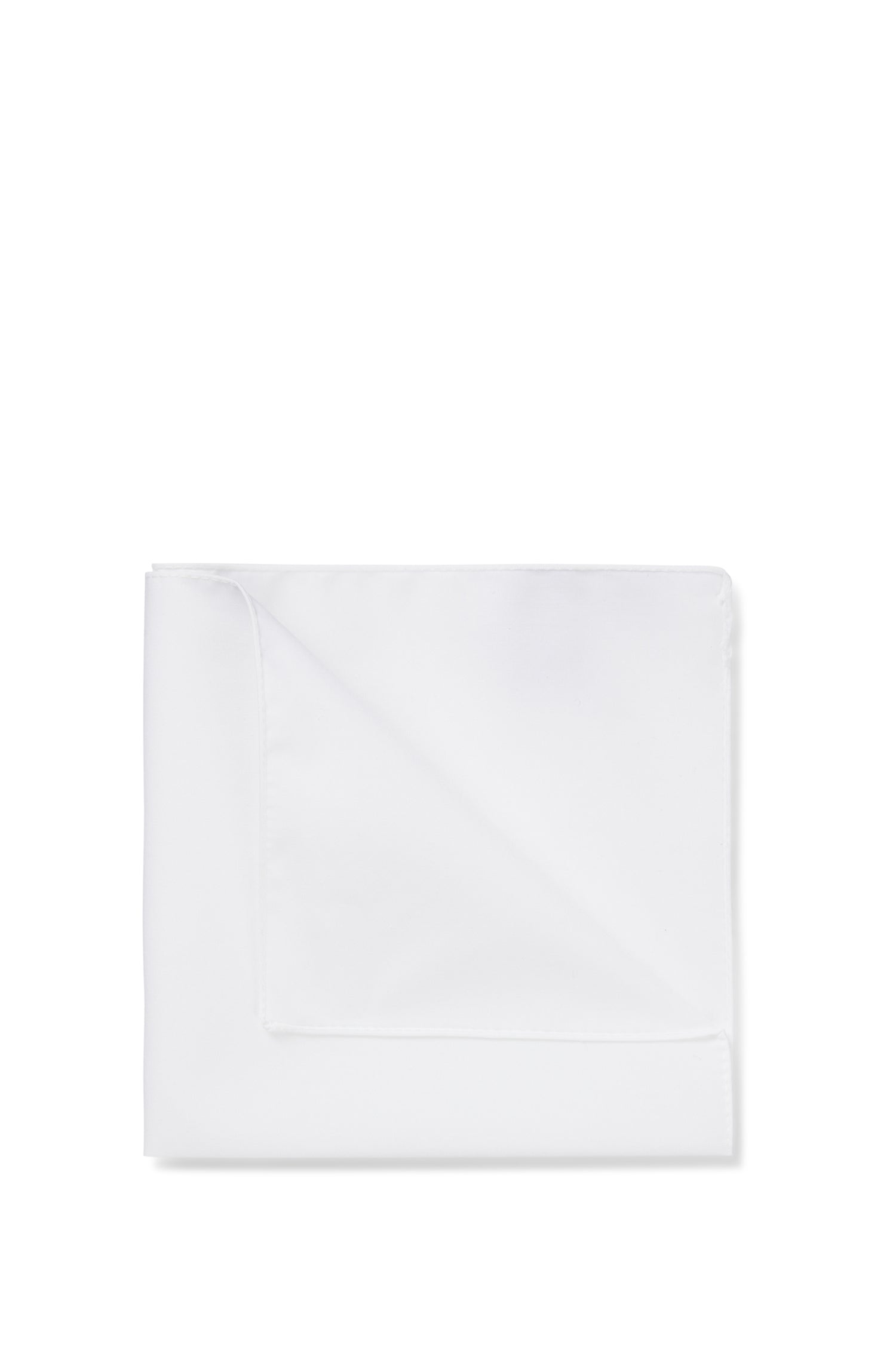 Plain pocket square - White