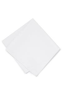 Plain pocket square - White