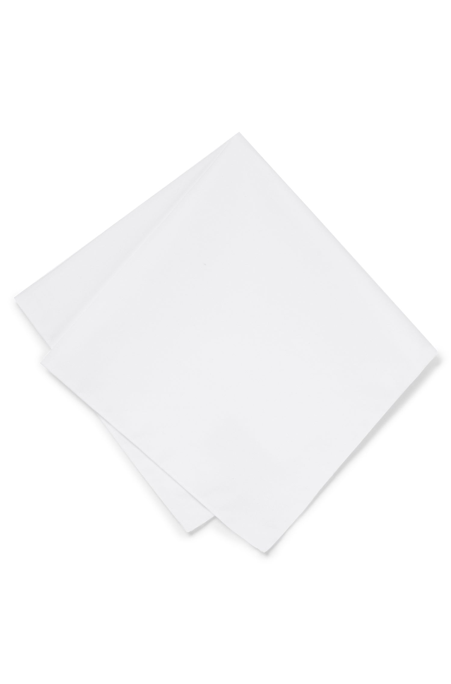 Plain pocket square - White