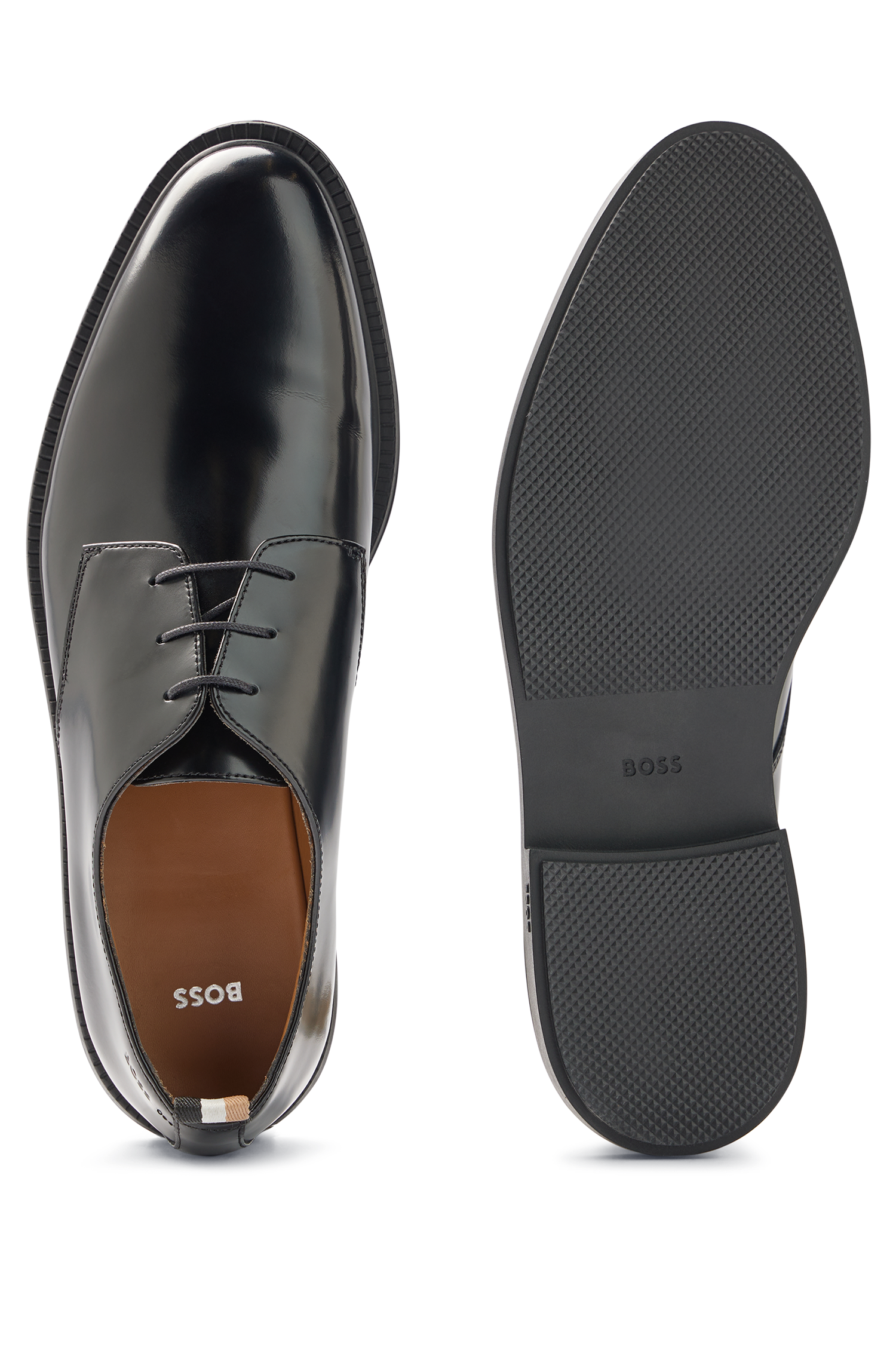 BLACK // BUSINESS LACE-UPS LARRY_DERB_BU