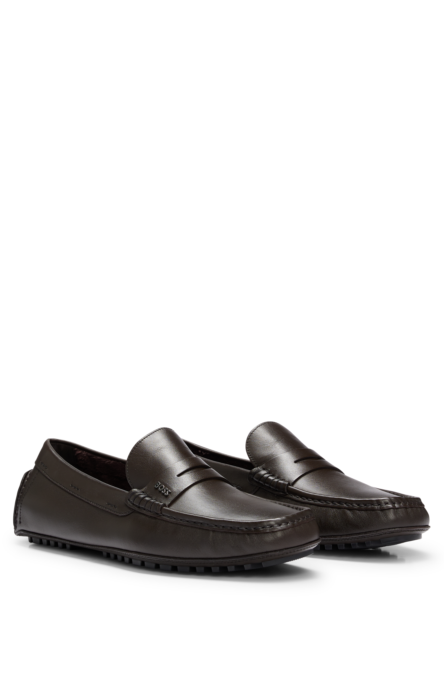 Leather Driver loafers - Dark Brown
