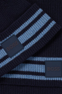 Adamo wool blend scarf - Dark Blue