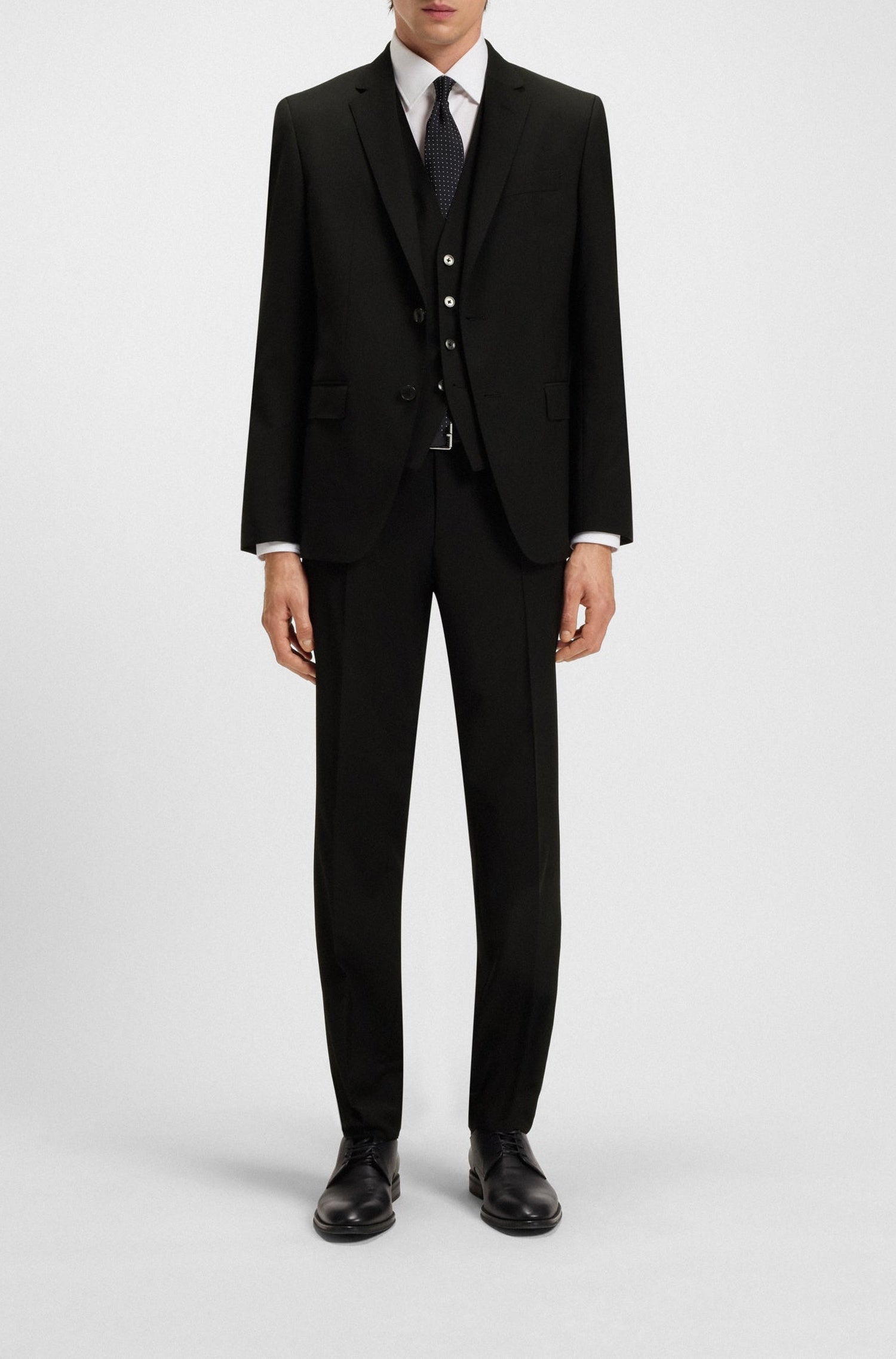 Pantalon de costume Genius en laine - Black