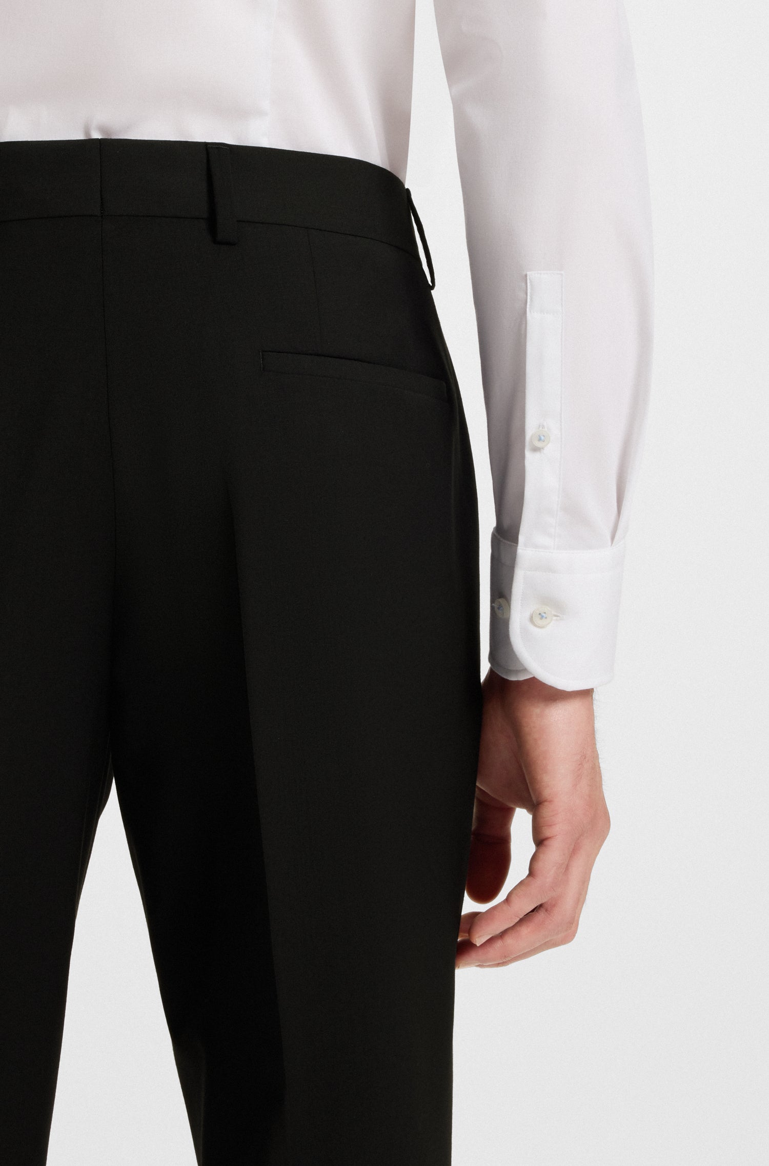Pantalon de costume Genius en laine - Black