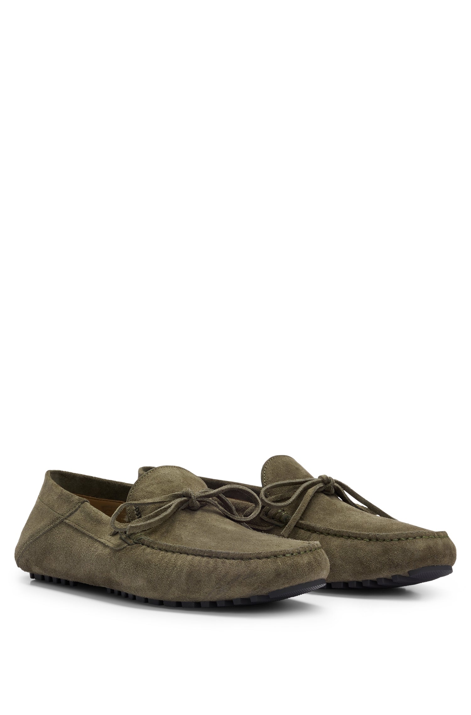 Mocassins Driver en cuir - Open Green