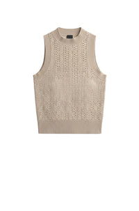 Pull sans manches Fassia - Open Beige