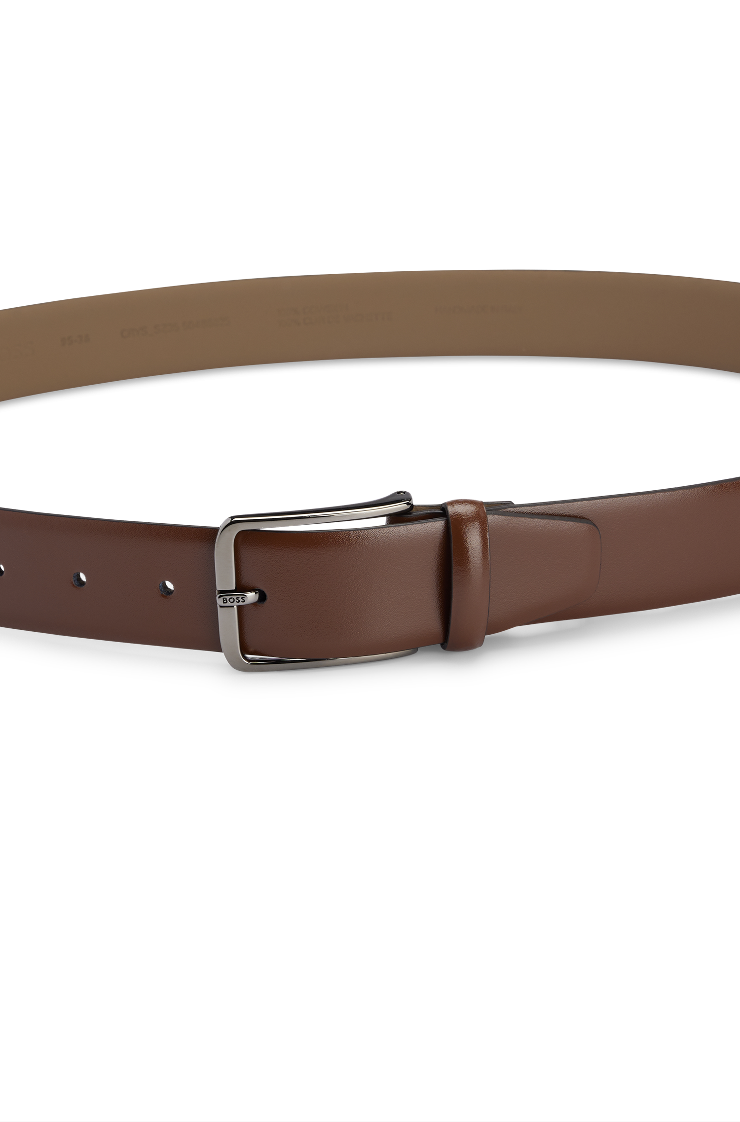 Crys leather belt - Medium Brown