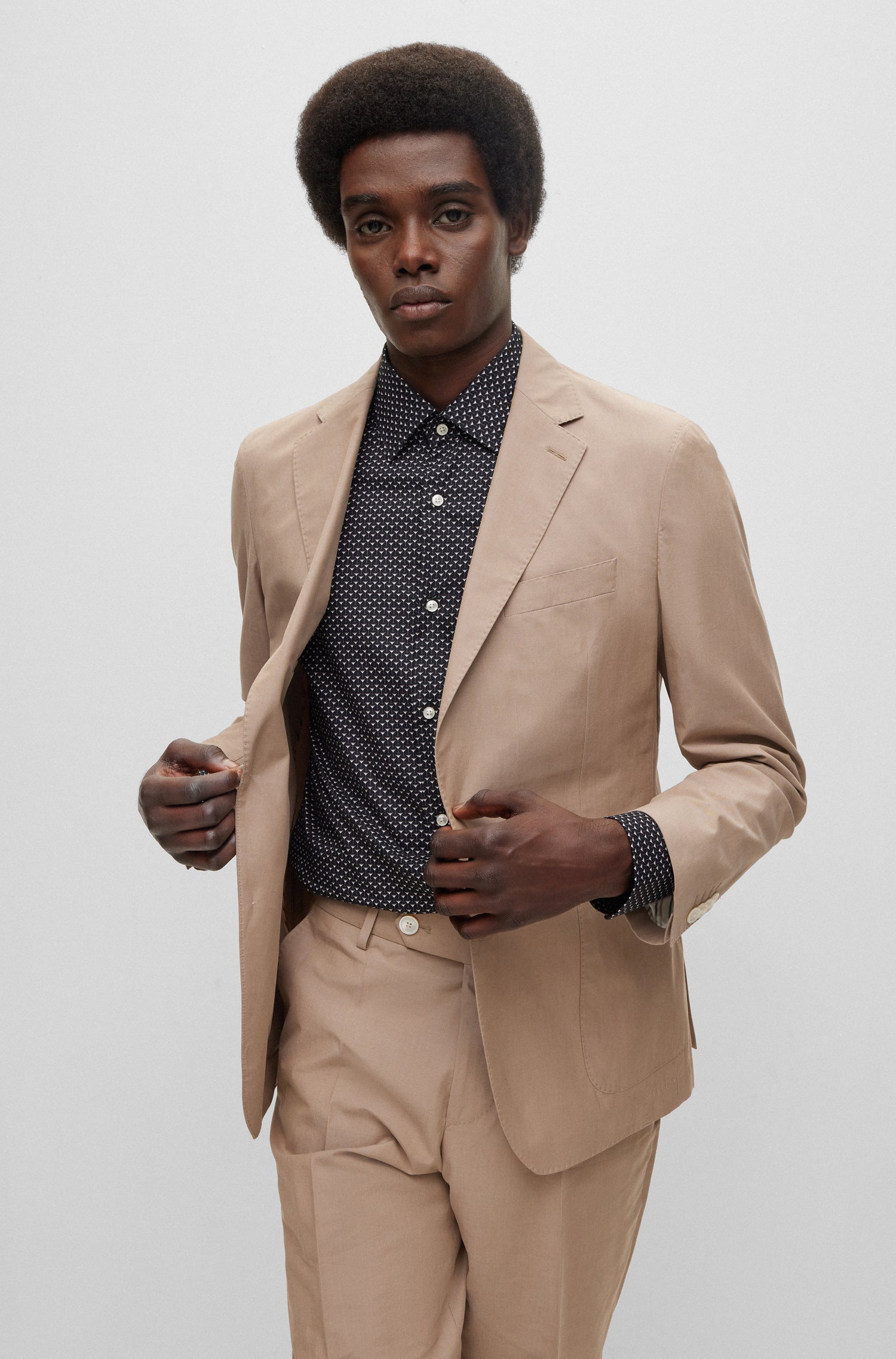 MEDIUM BEIGE // BUSINESS SUITS C-HANRY-2PCS-232