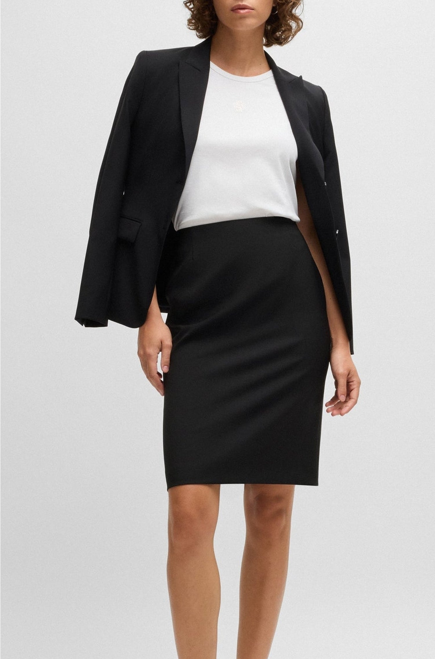 Jupe Vin en laine - Black