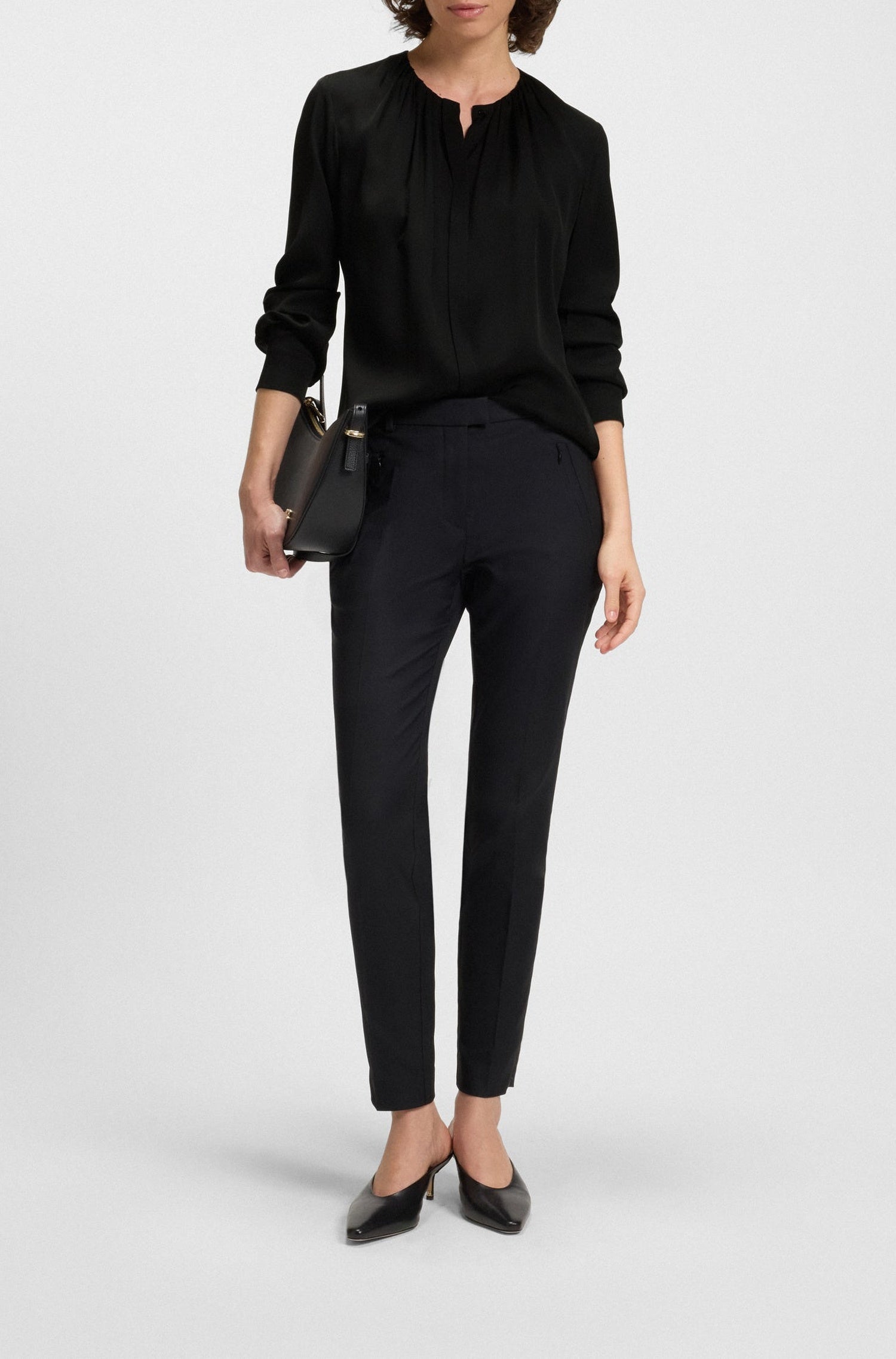Blouse Banorah en soie - Black