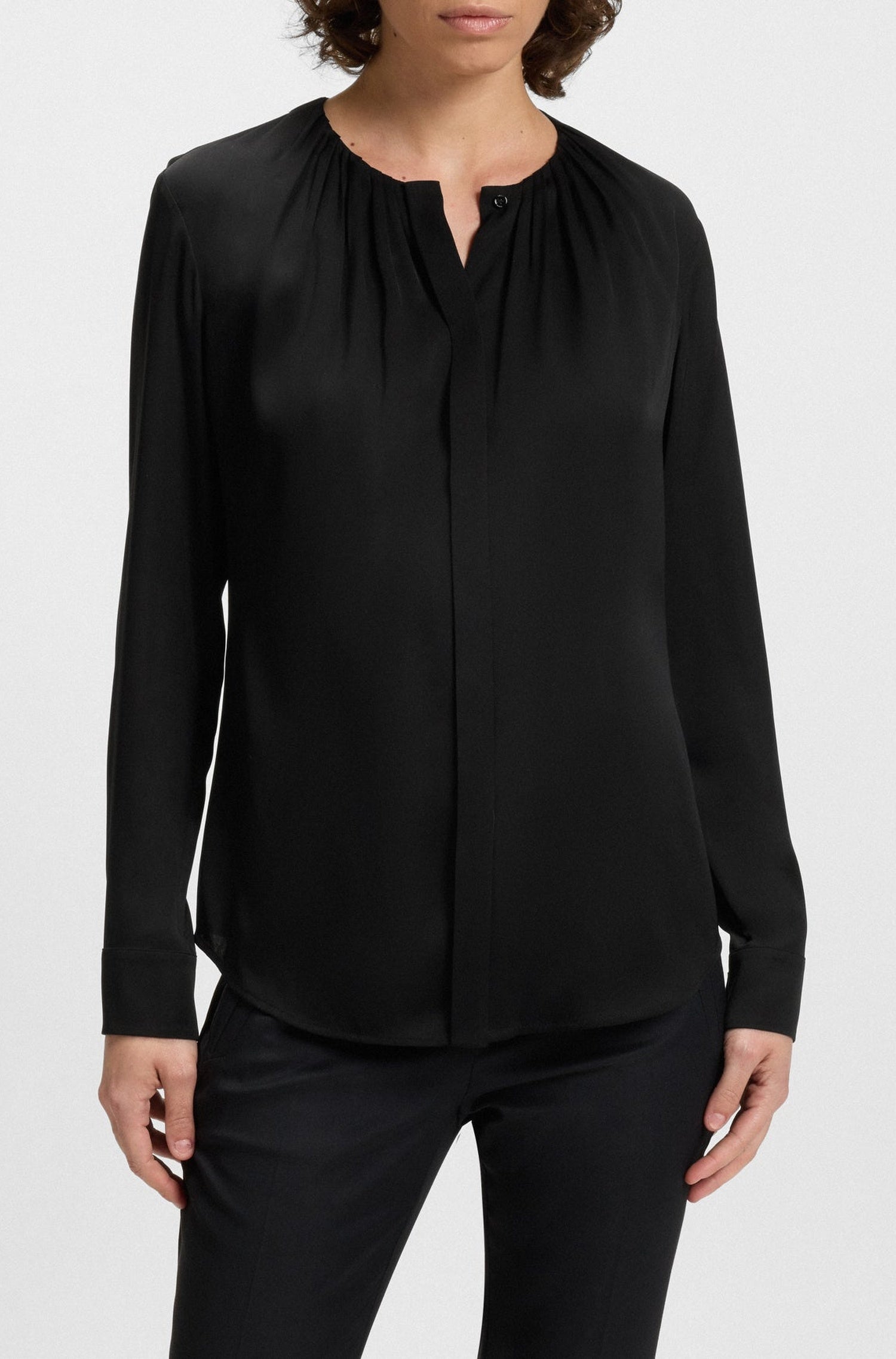 Blouse Banorah en soie - Black
