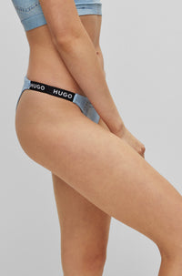 OPEN BLUE // BIKINI BOTTOMS 90`S DENIM BRAZILIAN