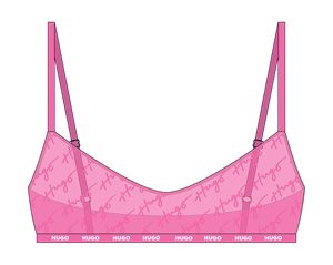 BRIGHT PINK // BRA BRALETTE HUGO LACE
