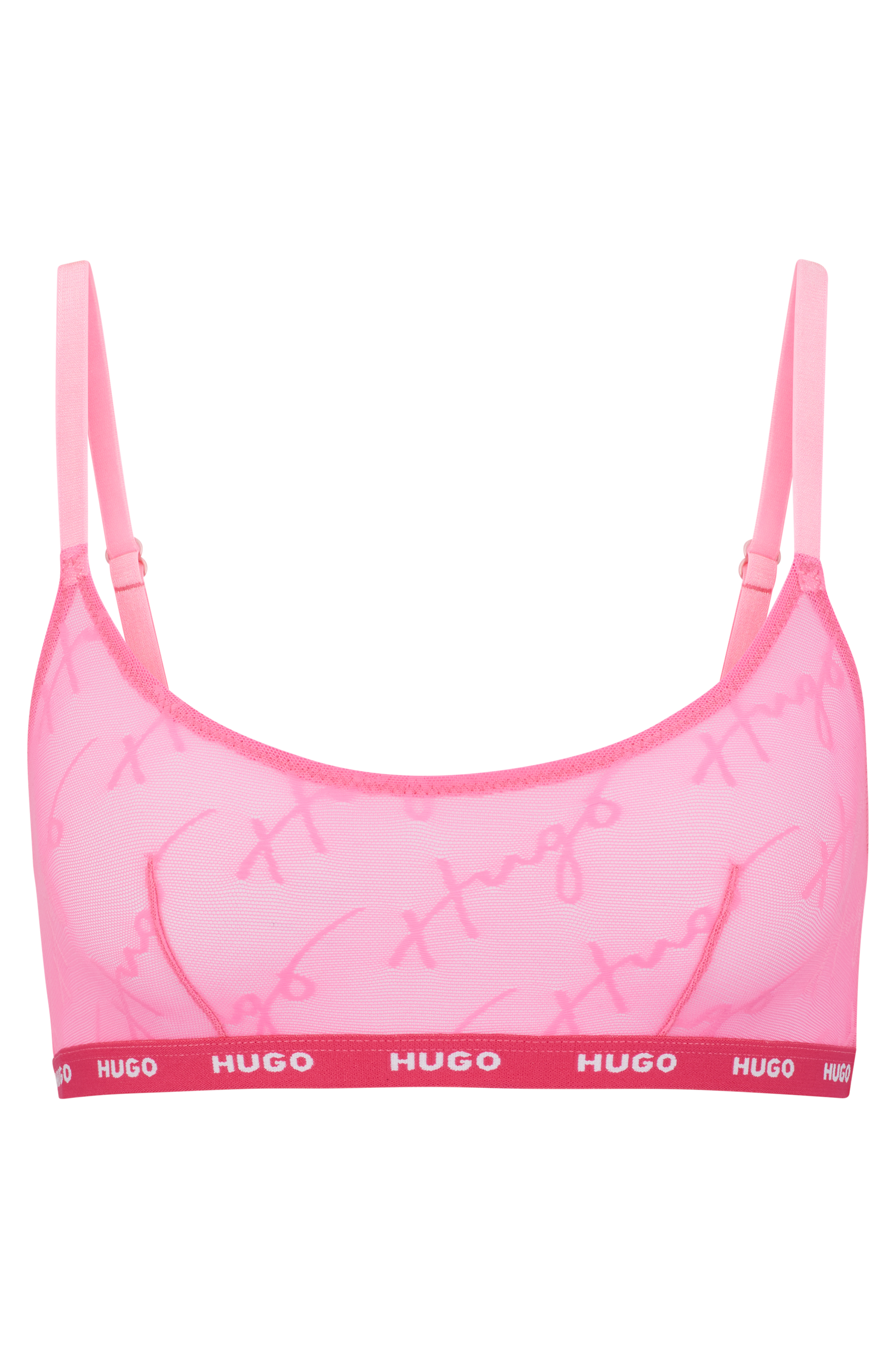 BRIGHT PINK // BRA BRALETTE HUGO LACE