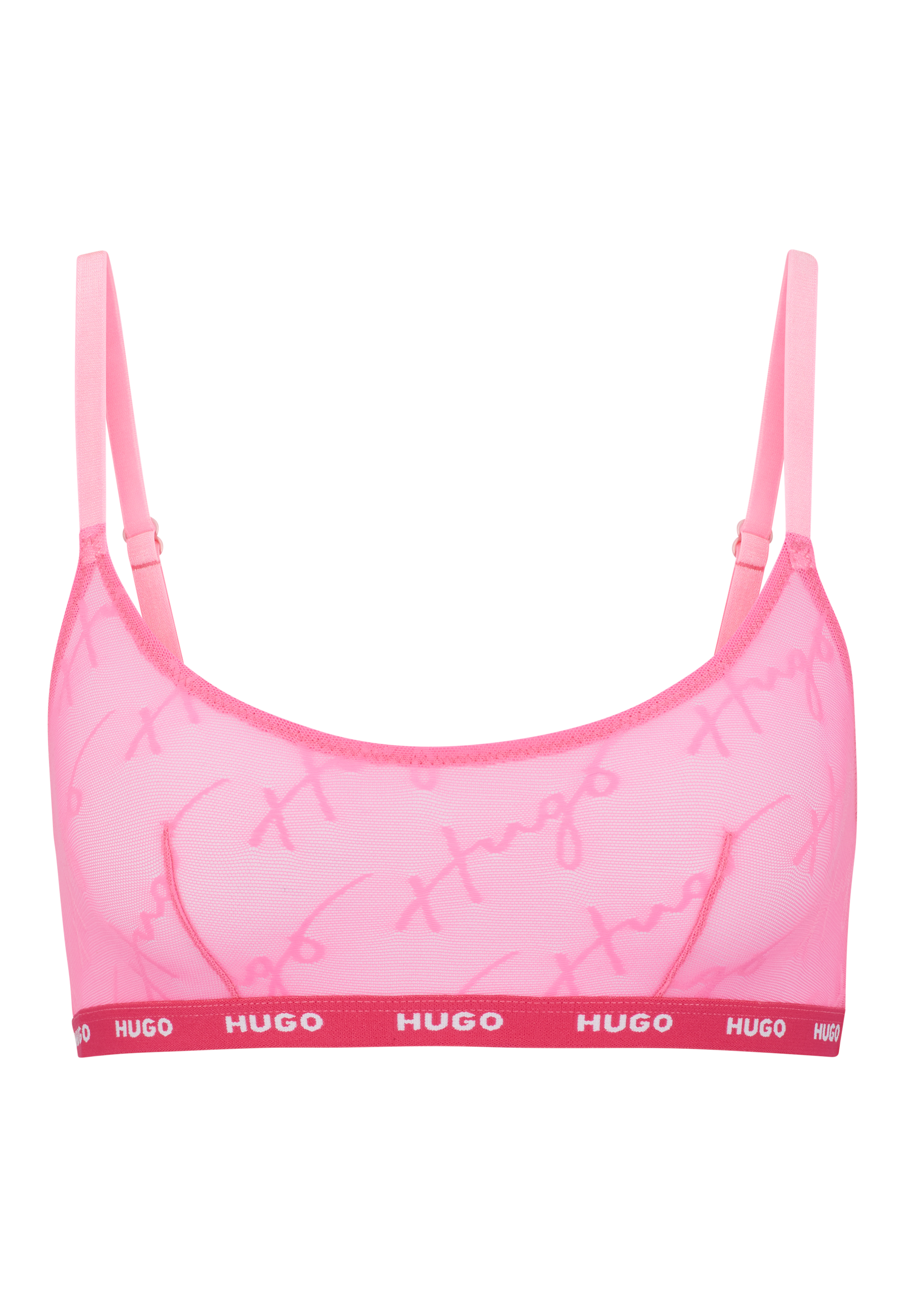 BRIGHT PINK // BRA BRALETTE HUGO LACE