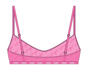 BRIGHT PINK // BRA BRALETTE HUGO LACE