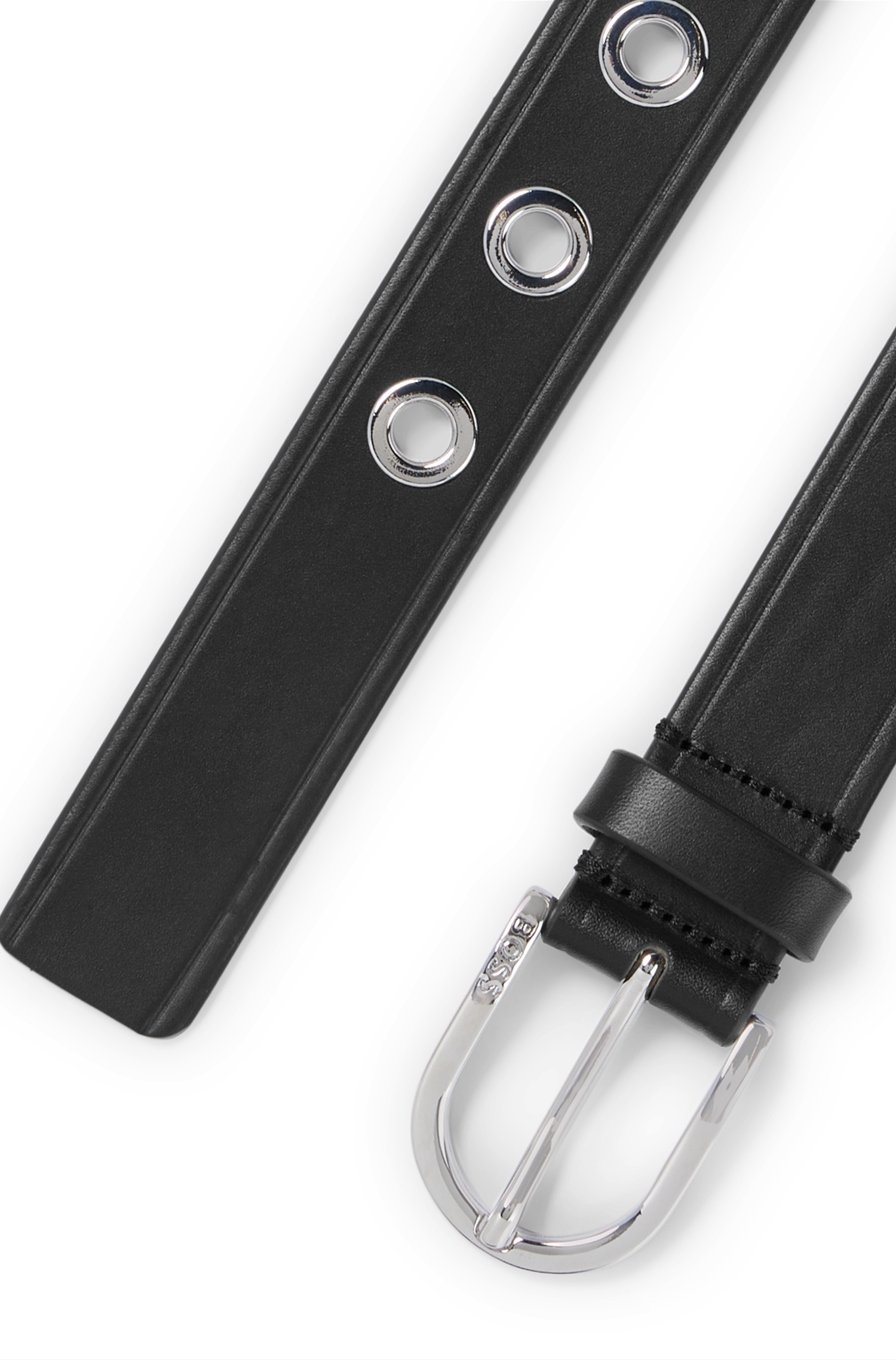 Scarlet leather belt - Black